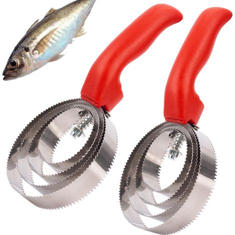 Spazzola per la rimozione rapida delle squame di pesce - Confezione da 2 - Spazzola professionale resistente per la rimozione delle squame di pesce - Confezione da 2 (1/3)