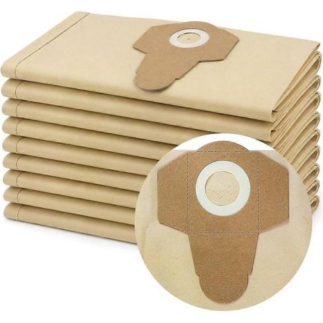 Aspirateur Dust Bags (10 Pack) pour Lidl Parkside PNTS 1250 1300 PWD 12 PAS 500 20L Wet and Dry Aspirateur Fine de remplacement Bags (1/5)