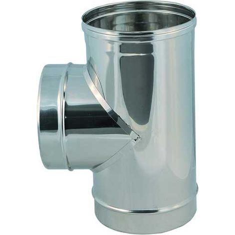 Raccordo inox a "t" 90° (femmina/maschio/maschio) : Diametro - 100