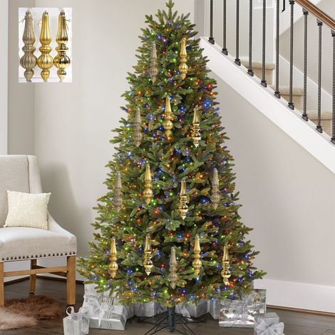 Guirlande De Gouttes De Glace - Décoration De Noël En Pvc Électroplatiné Brillant - Pour Arbre De Noël Et Couronnes - Lot De 6 Pièces (1/5)
