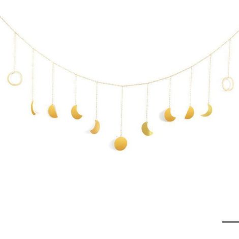 Guirlande Métal Phases Lune - Décoration Bohème Murale - Pour Mariage Maison Macramé - Enfant (1/3)