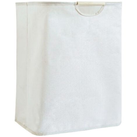 Cesto de ropa sucia, cesto de ropa sucia plegable e impermeable de gran capacidad con asas de madera. (1/5)