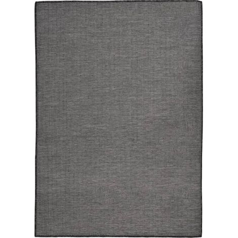 Tapis extérieur Tapis à tissage plat  Tapis de salon 140x200 cm Gris 59643 (1/5)