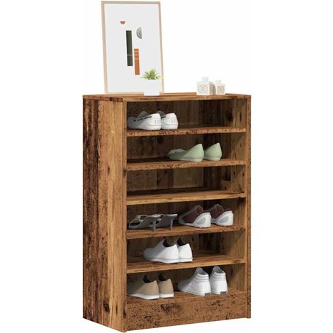 vidaXL Scarpiera Legno Antico 60x35x92 cm in Legno Multistrato