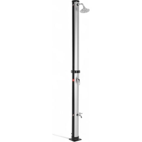 Doccia solare con serbatoio 20 lt. in pvc + abs per esterno giardino 11,5x11,5xH222 cm (1/5)