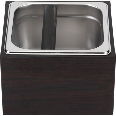 1 Bac à marc de café, inoxydable, surface arrondie, base antidérapante, pour café et domicile (1/5)