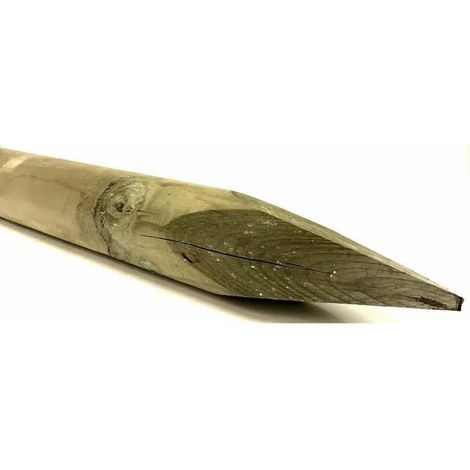 PALI PER RECINZIONI IN LEGNO A PUNTA IN PINO IMPREGNATO IN AUTOCLAVE STECCATO - cm 6 x 200 (1/2)