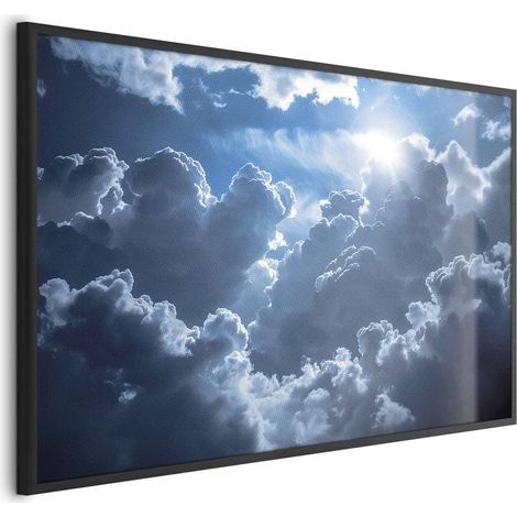 Poster – Animierte Szenerie: Sonne im Kampf mit Wolken (1/4)