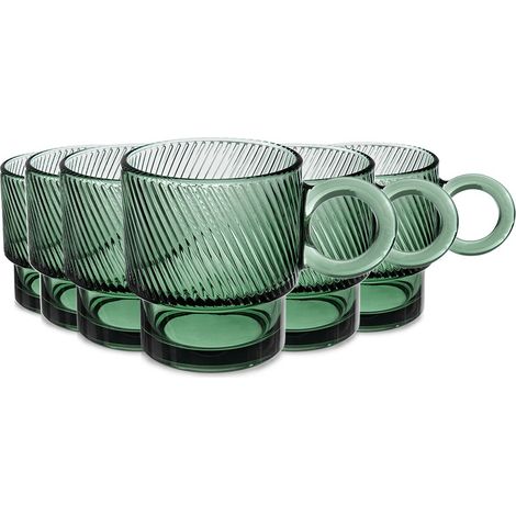 Bicchieri da caffè e tè verde 300 ml, confezione da 6 pezzi. (1/5)