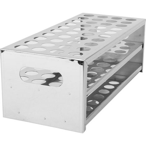 Support pour tubes à essai de laboratoire en acier inoxydable de haute qualité, 40 trous (15,5 mm) (1/5)