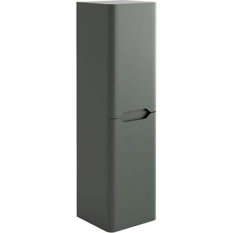 Orbit Ella Wall Hung 2-Door Tall Unit 350mm Wide - Matt Anthracite (1/2)