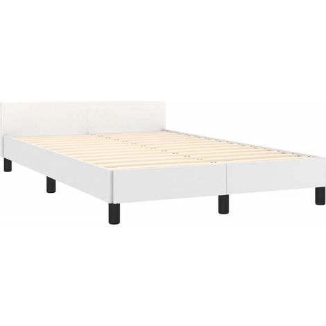 vidaXL Giroletto senza Materasso Bianco 120x190 cm Similpelle (1/4)