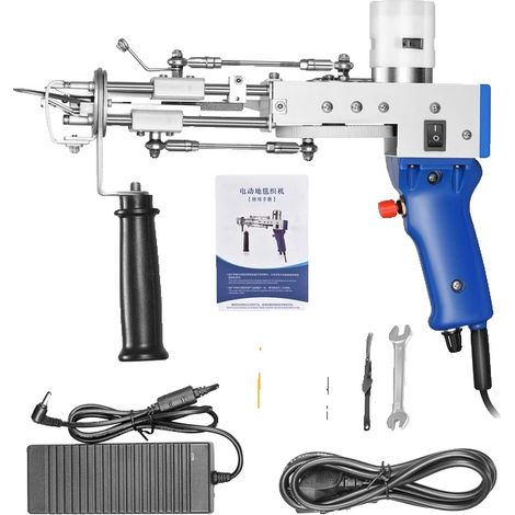 Pistolet à tufting, fonctionnalité 2 en 1, vitesse réglable, PRISE EU 220V (1/2)