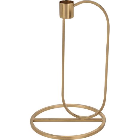 Porta candela natalizio, con base di appoggio, color oro, in metallo, da 21 cm -Ellisse (1/3)