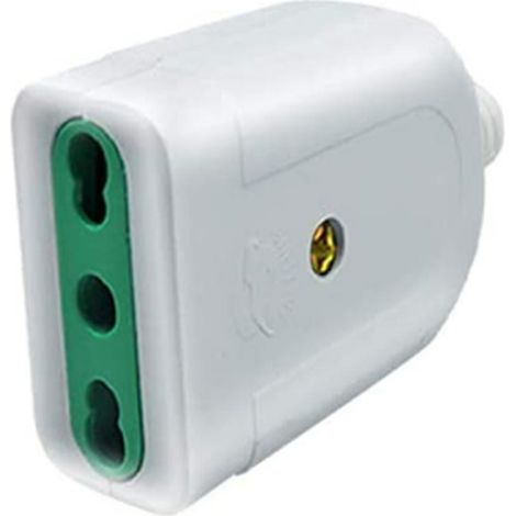 LEDLUX AP21016W Presa Elettrica 2P+T Bipasso 10/16A 250V Bianco XSL1083 (1/3)