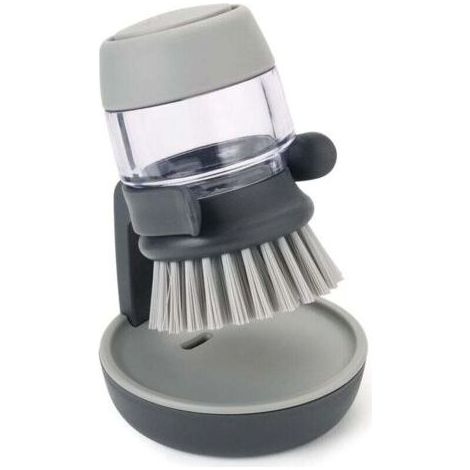 PA Brosse de cuisine rechargeable avec distributeur et réservoir de savon, grise (1/4)