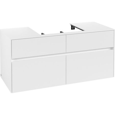 VB Waschbeckenunterschrank Collaro C08100 1200x548x500mm Eckig White Matt (1/3)