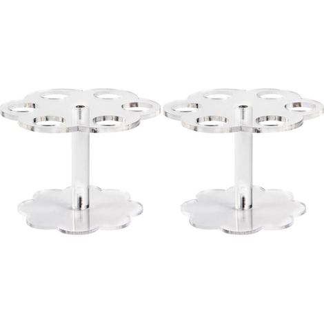 soportes transparentes de acrílico para conos de helado con 6 orificios (1/4)