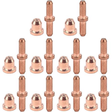 Kit d'électrodes MechKit pour découpeurs plasma (10 pièces). Compatible avec les consommables. Le kit comprend une buse plasma, une buse de protection et une buse de torche. Accessoires compatibles av (1/5)