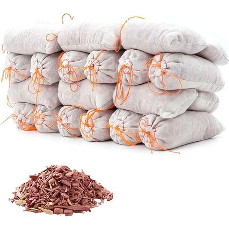 Sachets de cèdre (lot de 15) – copeaux/blocs anti-mites – placards/tiroirs/rangement vêtements (1/4)