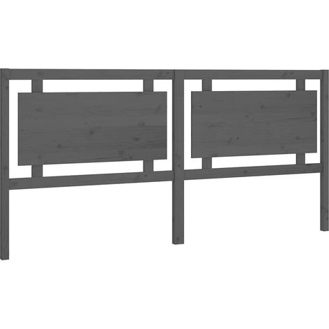 Maison Exclusive - Kopfteil Grau 205,5x4x100 cm Massivholz Kiefer