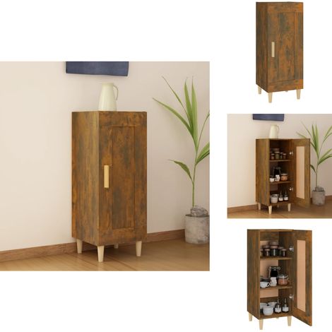 Sideboard Räuchereiche 34,5x34x90 cm Holzwerkstoff - Schreibtisch - Regal - Wohnzimmermöbel - Holzmöbel - Sideboard (1/5)