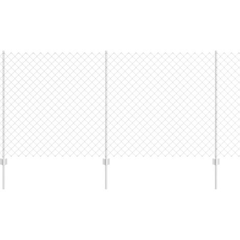 Maison Exclusive - Kettenzaun mit Pfosten 10 x 1,2 m (B x H) Feue