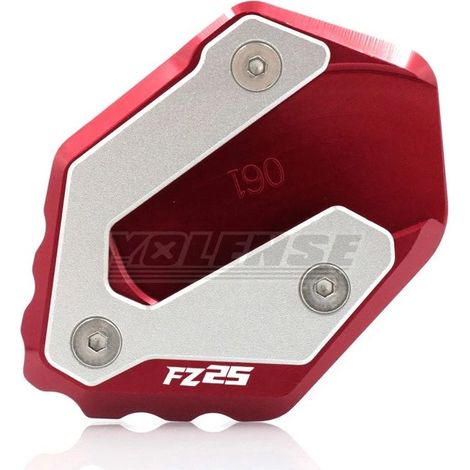 (Rouge-FZ25) Compatible avec les motos YAMAHA FZ 25 FZ-25 FZ25 (2017-2024) : béquille latérale, extension et support. (1/4)