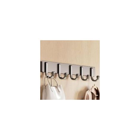 Appendiabiti da parete con ganci in stile country per appendere i vestiti, supporto gancio in lega di alluminio (grigio, 38 cm / 14,9 pollici). - Crezuo