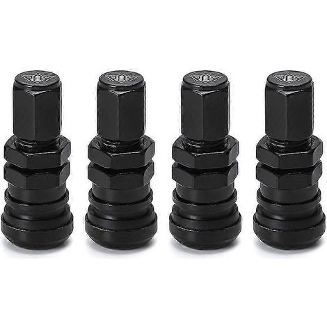 Lot de 4 bouchons de valve universels pour pneus tubeless de moto et voiture, en aluminium. (1/5)