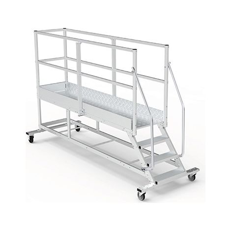 Piattaforma con ruote 3 gradini - Altezza massima di lavoro 2.60m - PTF2503-PT (1/5)