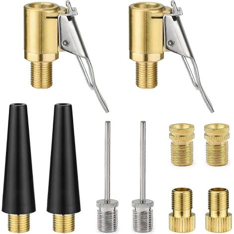 Kits d'adaptateurs pour gonfleurs de pneus, adaptateurs pour embouts et pompes à vélo, kits d'adaptateurs de valve (1/5)