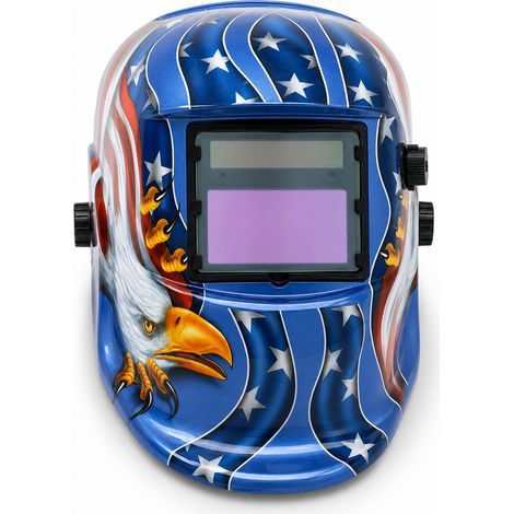 Maschera per saldatura solare ad oscuramento automatico blu (1/5)