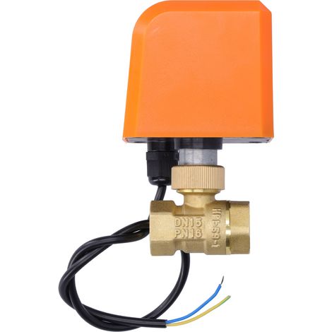 Vanne à bille DN15 à deux voies, vanne à bille électrique normalement ouverte à deux fils AC220V (1/5)