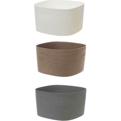 Vase carré Rodi avec réserve d'eau - 37x37 h21cm