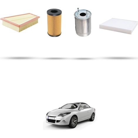 Kit tagliando 4 filtri compatibile con Renault Megane CC 2.0 Dci 118kw Dal 2010 (1/5)