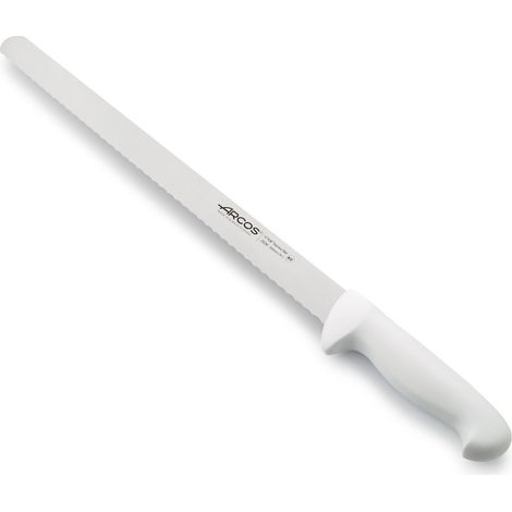 Coltello da pasticcere Arcos Colore - Prof. 293624 in acciaio inox Nitrum e mango ergonomico bianco Polipropilene e lama 35 cm.