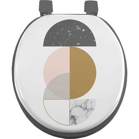 Abattant WC Imprimé "Geomarbre" 47cm Multicolore