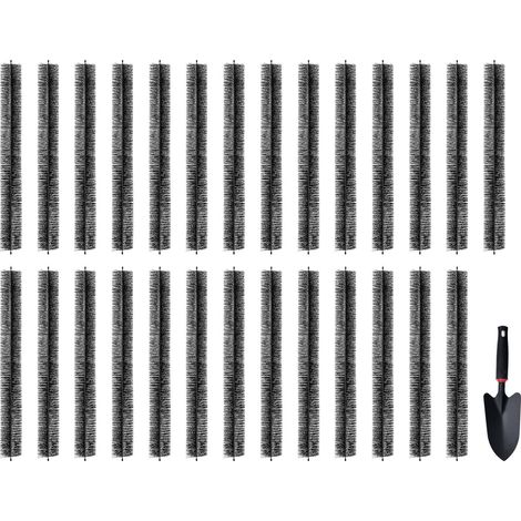 Brosse de Protection de Gouttière 24,4 m x 110 mm Protège-gouttière Anti-feuilles 27PCS Fil Acier Galvanisé Robuste Protection de Feuilles de Gouttières de 12,7 cm pour Empêcher Débris d'Entrer (1/5)
