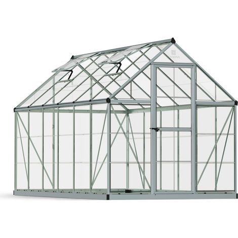 Canopia Harmony Trasparente Serra Da Giardino in Policarbonato 370X185X208 cm Argento