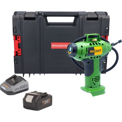 Compressore a batteria Procraft LK20 20 V 11 bar + 1x batteria 4,0 Ah + caricabatteria + valigetta portautensili RHINO (1/5)