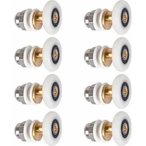 8x Rollenrad Rollen Schiebetür Duschtür Badezimmer 19mm Oben Unten (1/4)