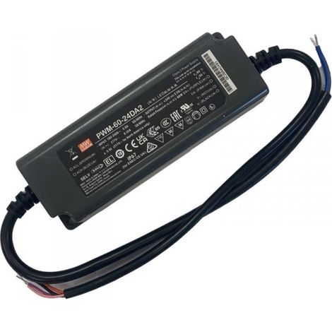 MW MEAN WELL PWM-60-24DA2 Alimentatore Led Dimmerabile DALI e DALI-2 60W 24V 2,5A IP67 Input 220V e 110V
