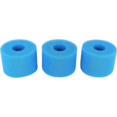 Lot de 3 cartouches filtrantes en mousse réutilisables et lavables pour spa Intex Pure Spa, type S1 (1/4)