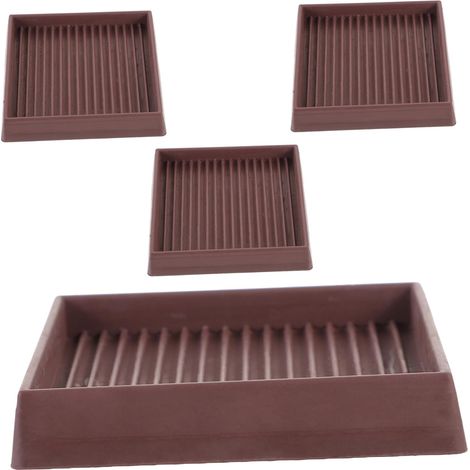Lot de 4 protections antidérapantes carrées pour pieds de canapé et (1/5)