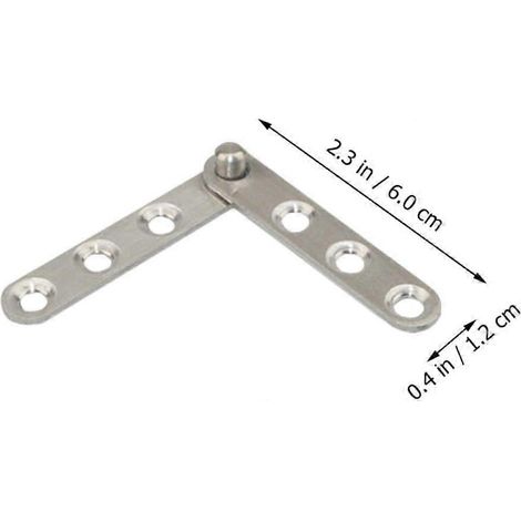 LIFKOME Charnières en acier, adaptées aux armoires de rangement, lot de 10, couleur argent (1/4)