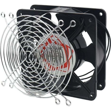 Ventilateur axial pour cassette de cheminée, insérable, haute température, de pales métalliques, silencieux et universel. 120 x 120 x 38 mm (1/5)