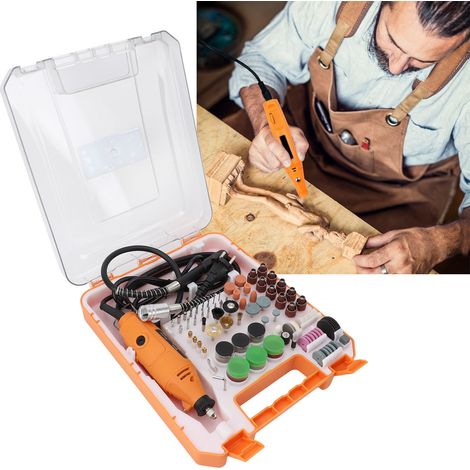 Rotationswerkzeug-Set mit 93 Zubehörteilen, 30000 U/min, Mini 200W, multifunktional zum Schleifen, Polieren und Bohren (1/5)