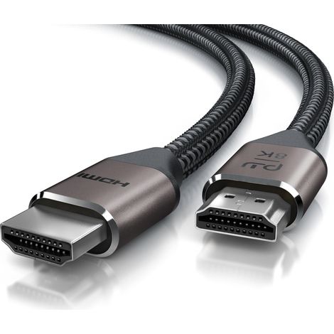 Primewire 8k HDMI Kabel 2.1 UHD II, 8k @ 120 Hz mit DSC, 7680 x 4320, 2k 4k Ethernet, HDR eARC VRR ALLM, kompatibel zu Blu Ray PS4 PS5 - 3 m (1/5)