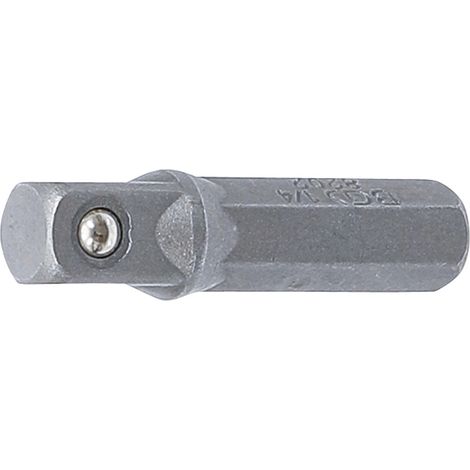 BGS Bit-Knarren-Adapter Außensechskant 6,3 mm (1/4") - Außenvierkant 6,3 mm (1/4") 30 mm - 8202 (1/4)